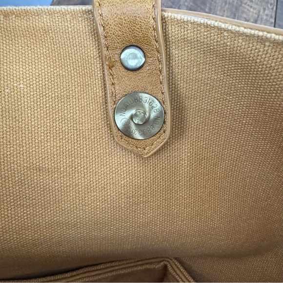 Antik Kraft Mustard Yellow Faux Leather Tote Bag Crossbody Purse Anthropologie - Picture 8 of 9